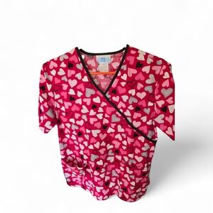 SB Scrubs Pink Heart Scrub Tee